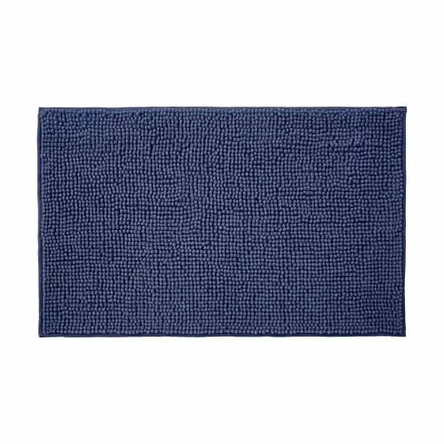 Allure Bath Fashions Bobble Chenille Non-Slip Bath Mat, Blue, W: 60 cm, D: 90 cm, H: 1 cm