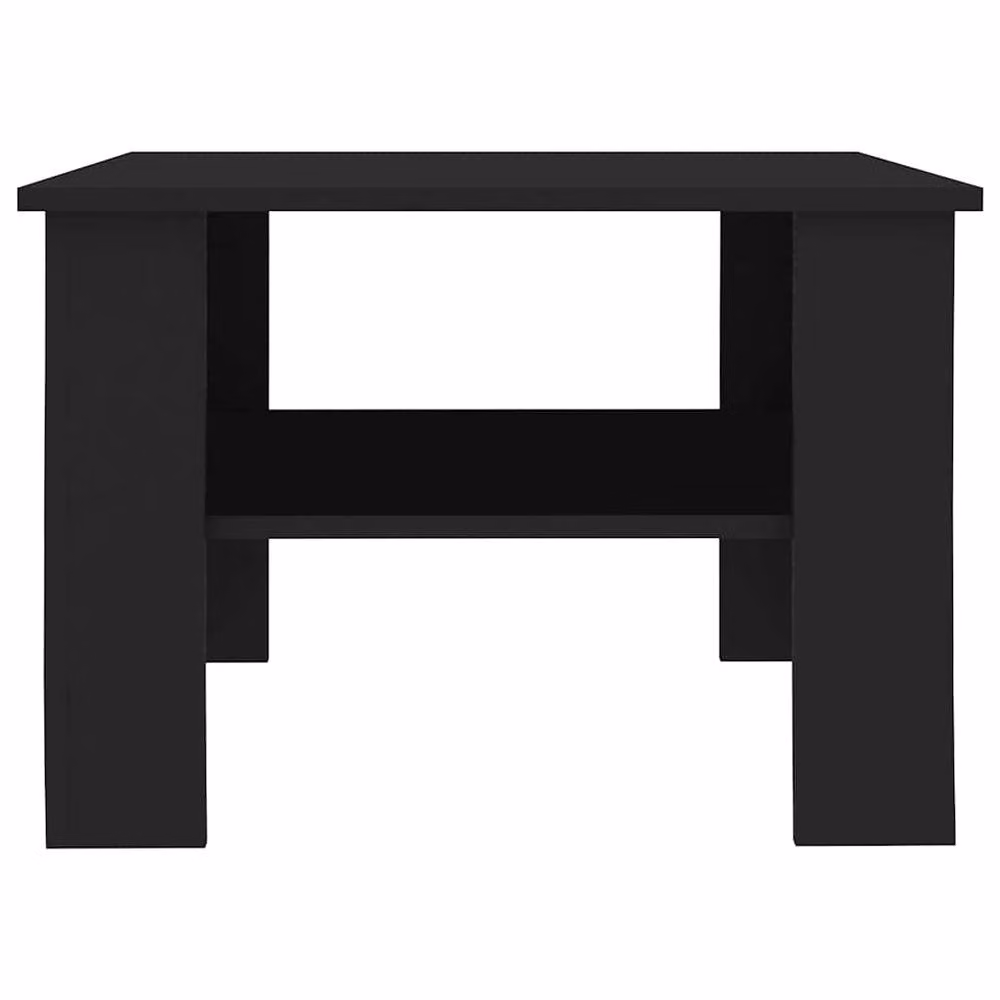 Berkfield Home Modern Black Square Coffee Table in Matt MDF, W/D/H: 60 x 60 x 42 cm – 4