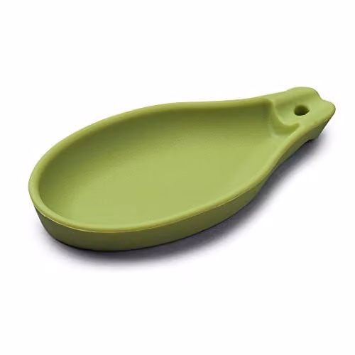 Zeal Silicone Oval Spoon Rest in Green