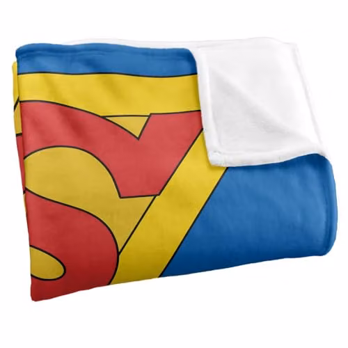 Warner Bros. Superman Shield 1938 Super Soft Fleece Throw Blanket, Multicolour, W/D/H: 127.0 x 152.0 x 1.0 cm – 2