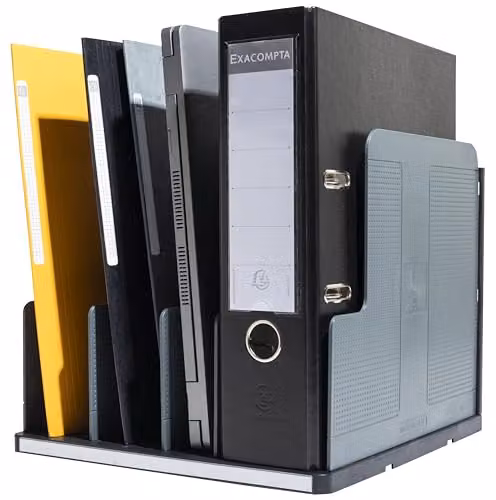 Exacompta Modulotop Office Vertical Sorting Rack in Light Grey, suitable for A4+ documents, W: 30.0 cm, D: 28.8 cm, H: 25.5 cm – 5