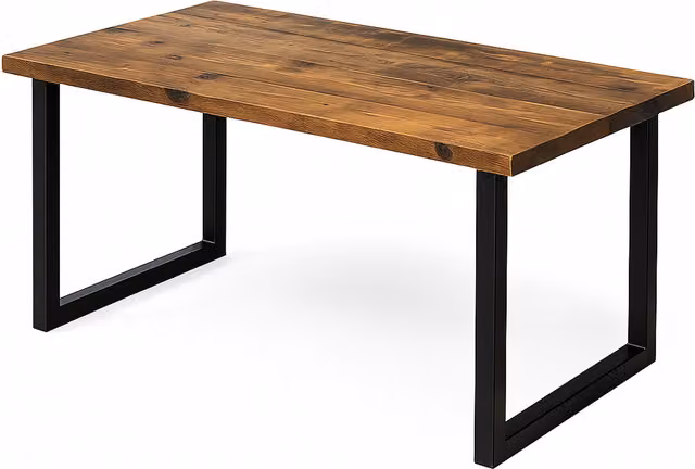 TRL Handmade Furniture Rustic Oak Writing Desk in Brown, W: 260 cm, D: 45 cm