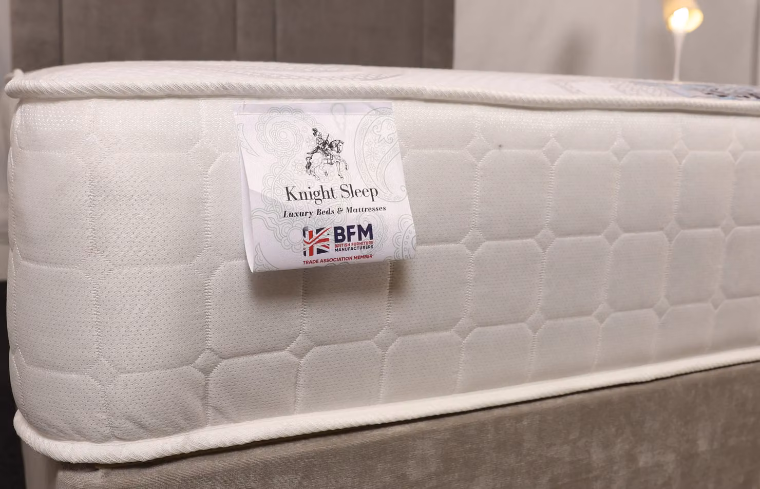 Knight Sleep Hybrid Memory Foam and Coil Spring Mattress in White, Super King, W/D/H: 200 x 200 cm – 2
