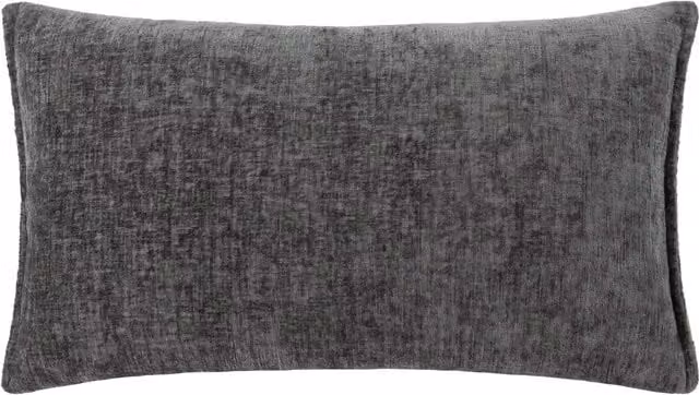 Evans Lichfield Buxton Chenille Rectangular Cushion in Grey, W: 50 cm, H: 30 cm
