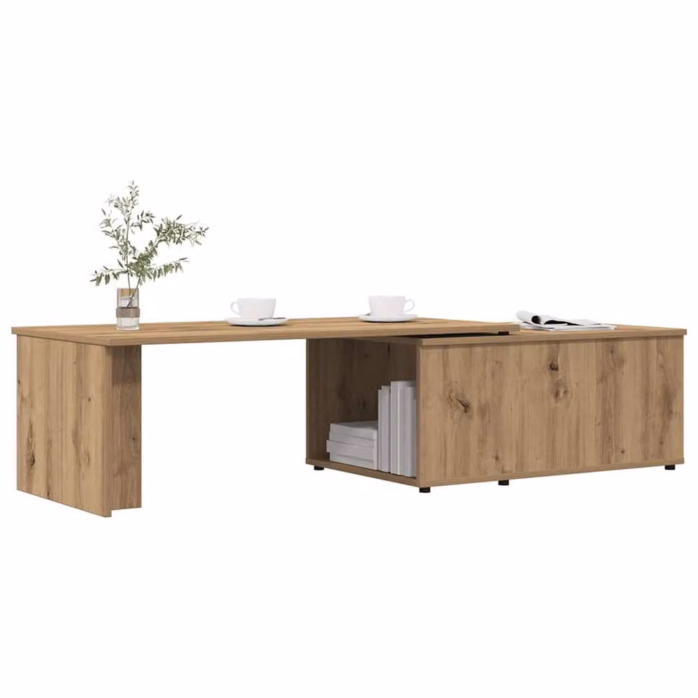 Berkfield Home Artisan Oak Coffee Table in Brown, W: 150 cm, D: 50 cm, H: 35 cm – 2
