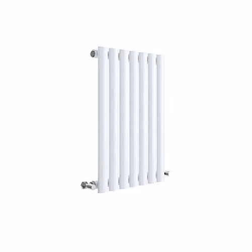 Nuie HL337 Revive Modern Wall Mount Designer Horizontal Single Panel Radiator, High Gloss White, W: 60.0 cm, H: 41.2 cm, D: 5.5 cm
