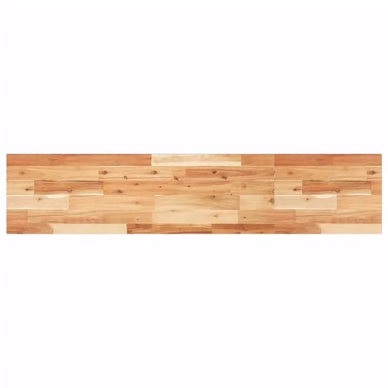 Berkfield Home Oil Finished Solid Wood Acacia Floating Shelf in Brown, W/D/H: 140 x 30 x 2 cm