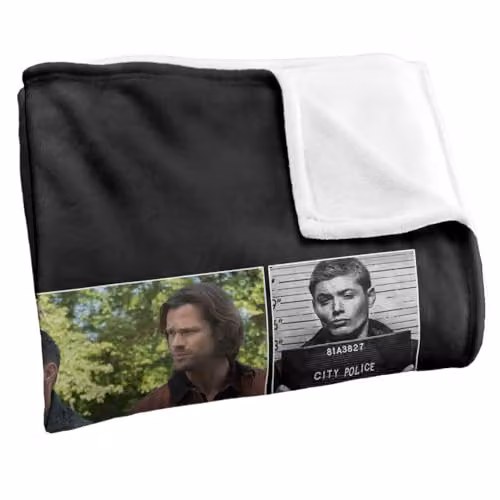 Warner Bros. Supernatural Sam Dean Squares Silky Touch Super Soft Fleece Throw Blanket, Multicolour, W/D/H: 91 x 147 cm – 2