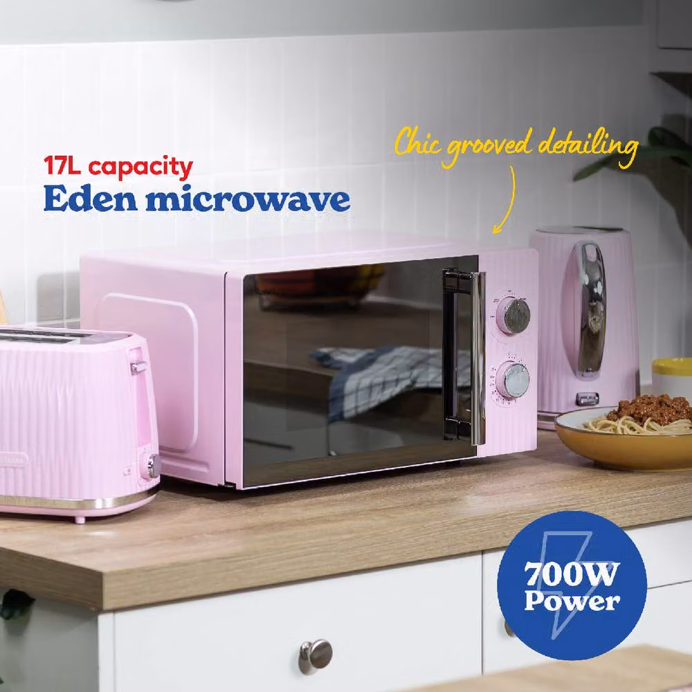 Russell Hobbs Eden 17L Manual Solo Microwave in Pink RHMM725 – 3