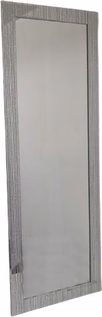 Biznest Antique Silver Striped Rectangular Full Length Glittered Frame Wall Mirror