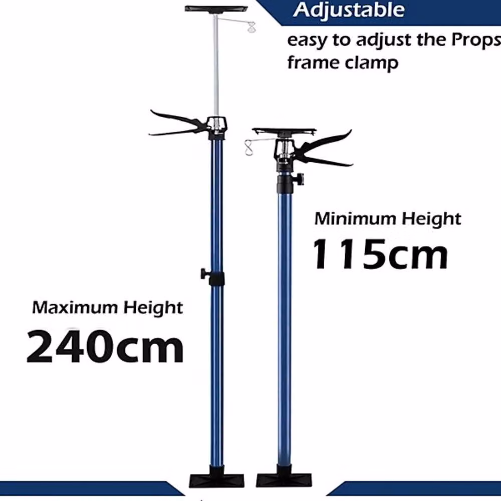 ATEK 2-Piece Blue Steel Extendable Telescopic Builders Props for Ceiling Drywall Plasterboard Support, 115-290 cm – 2