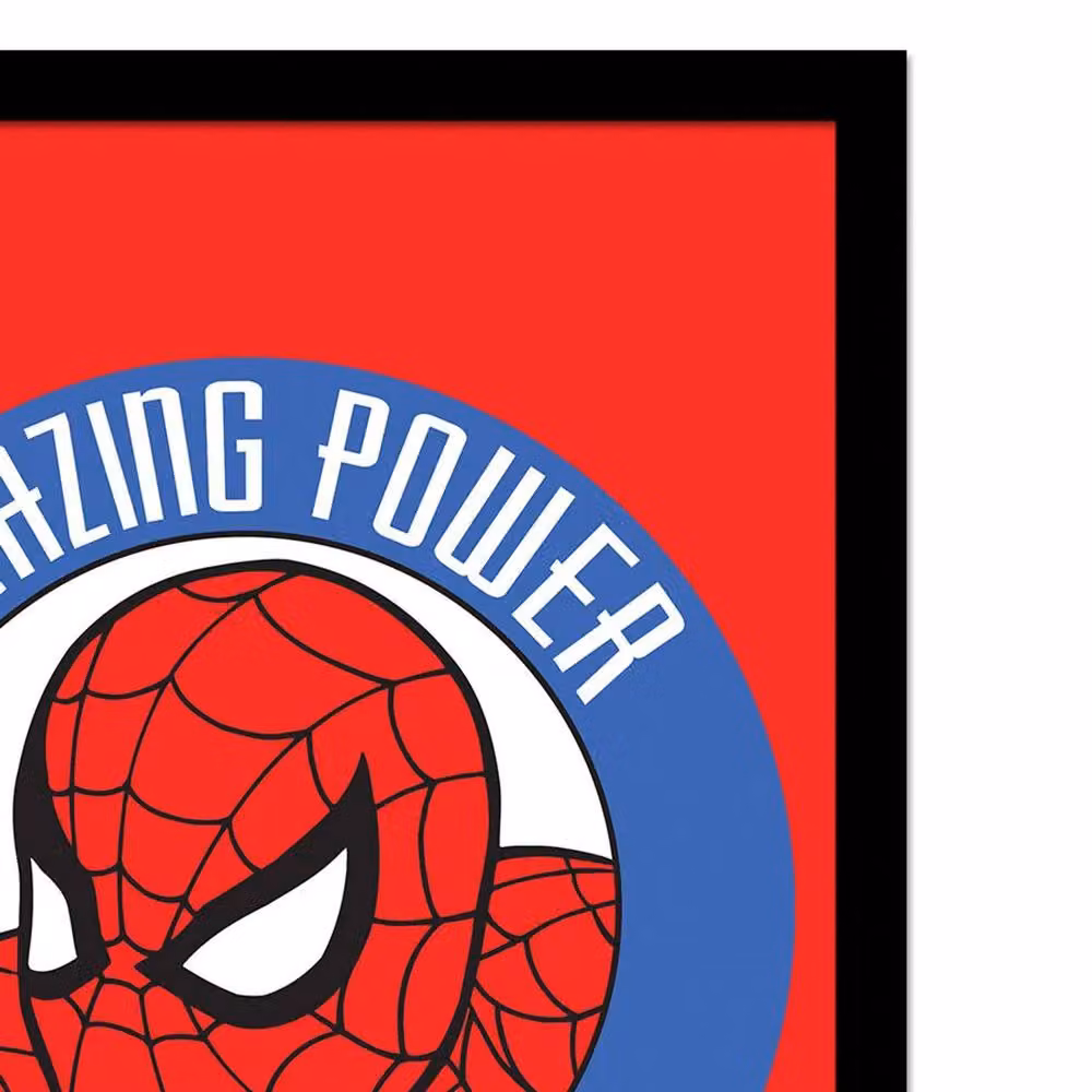 Spider-Man Amazing Power and Responsibility Red Framed Paper Poster – 2