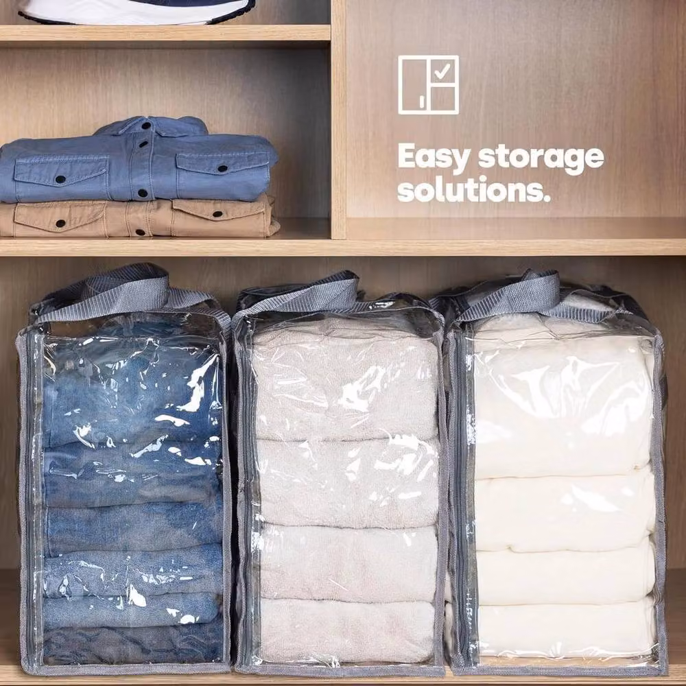 EONLION Set of 2 Transparent PVC Foldable Storage Bags – 2
