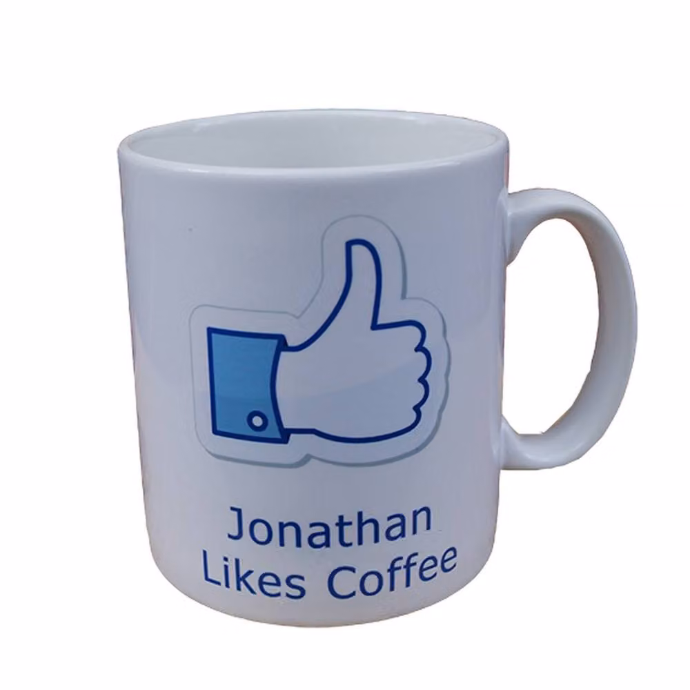 Uniqueful Personalised Who Likes Coffee Ceramic Mug, White – 2