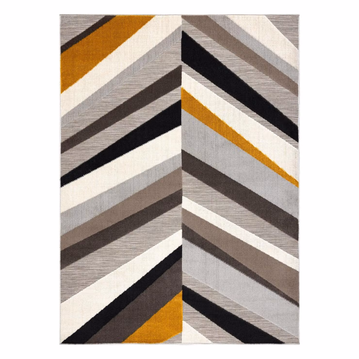 RugsX Lisboa Geometric Modern Hand Knotted Rug in Grey and Multicolour, W: 80 cm, L: 150 cm – 2