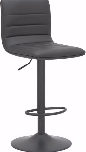 netfurniture Alsom Matt Black Bar Stool with Synthetic Leather and Metal Frame – 1