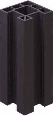 Ecoscape WPC Rectangular Composite Fencing Corner Post in Anthracite Grey, W/D/H: 12.5 x 12.5 x 300 cm