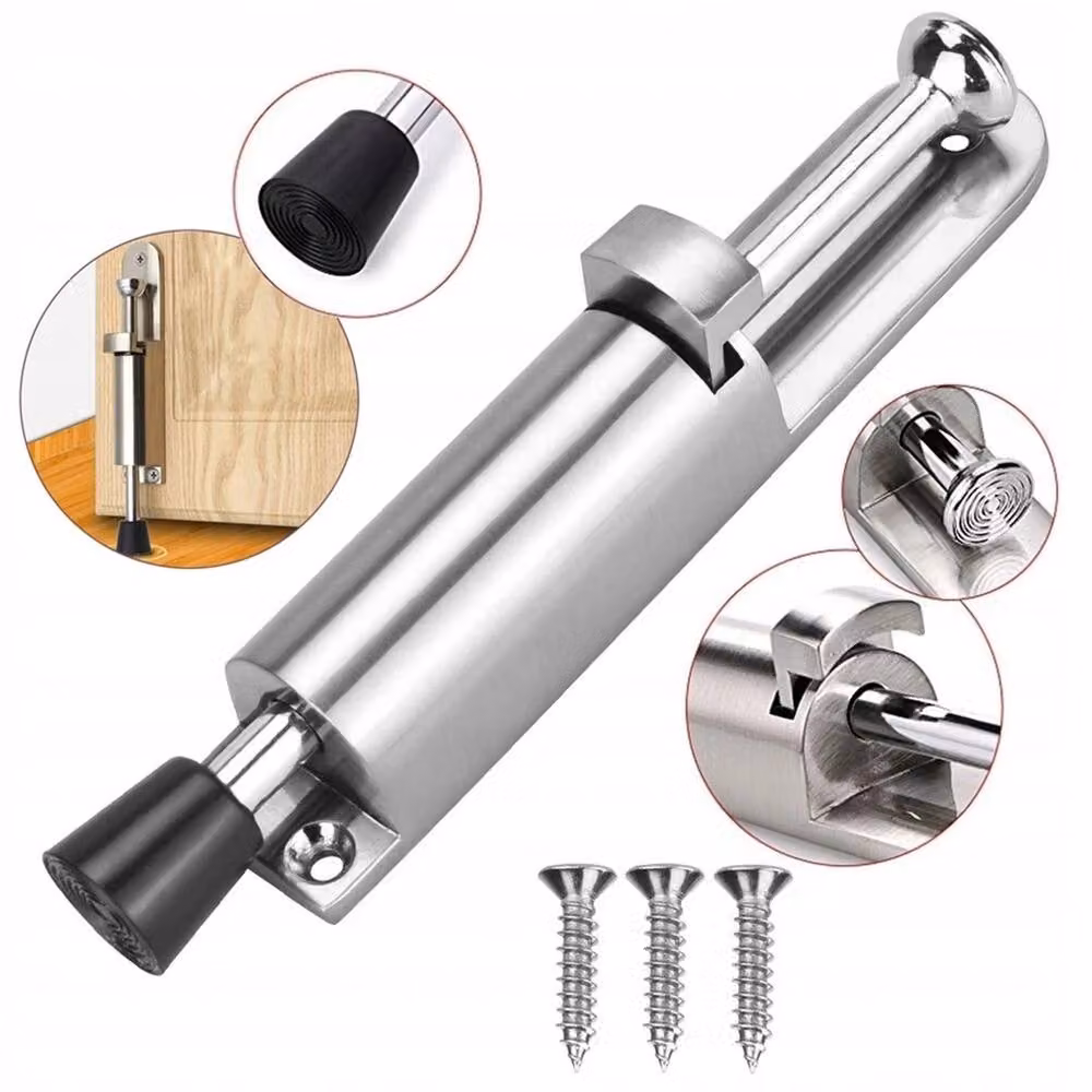 SPETLEK Silver Foot Operated Kick Down Door Stop Holder W: 52 cm, H: 1000 cm – 2
