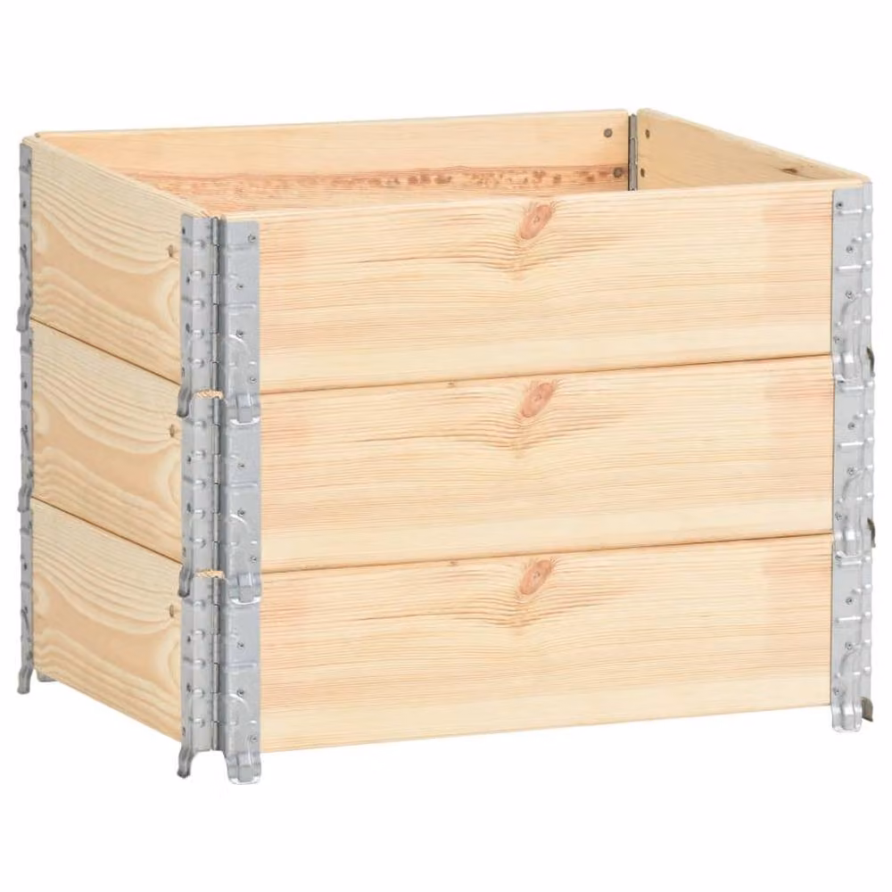 Berkfield Home Set of 3 Solid Pine Wood Raised Beds in Brown, W: 80 cm, D: 60 cm – 2