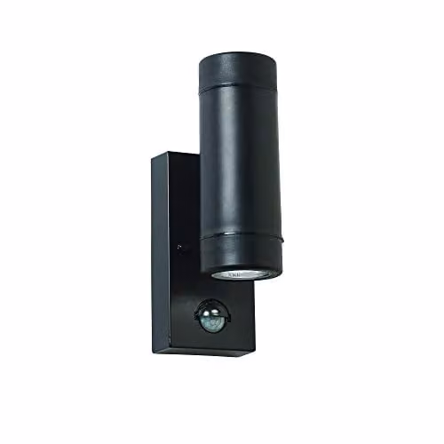 Netlighting Icarus Black IP44 Outdoor PIR Motion Sensor LED Up & Down Wall Light – 1