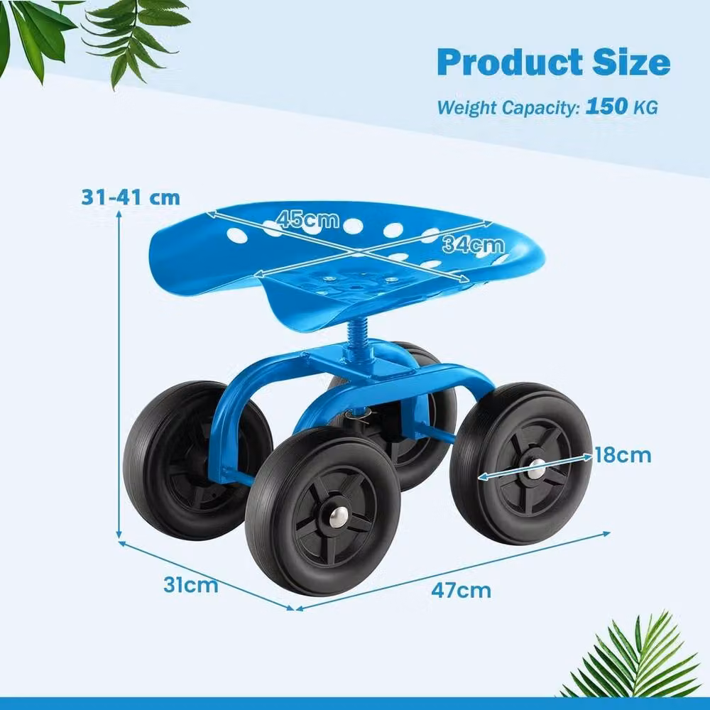 Kelvenix Blue Garden Cart Rolling Workseat – 2