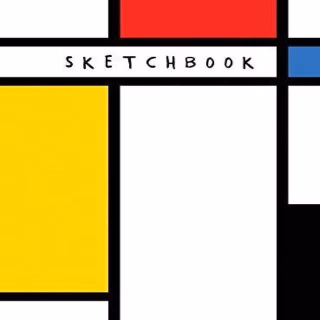 Young Dreamers Press Neoplasticism Abstract Art Sketchbook in Multicolour