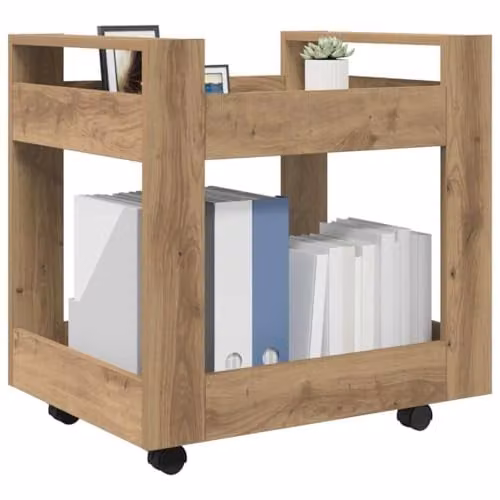 vidaXL Desk Trolley in Artisan Oak, Brown, W/D/H: 60 x 45 x 60 cm – 1