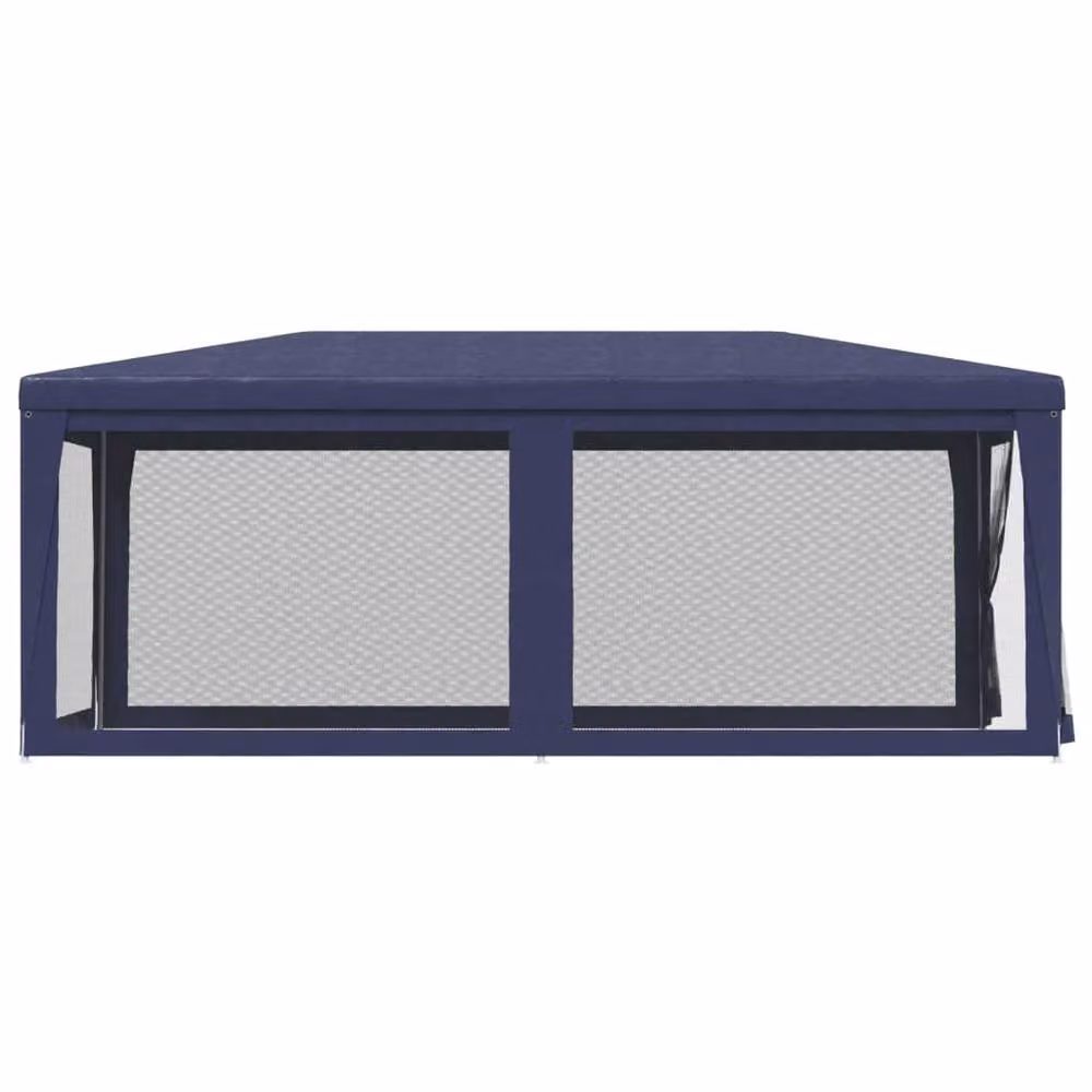 Berkfield Home Party Tent with 6 Mesh Sidewalls, Blue, W: 6 m, D: 3 m – 4