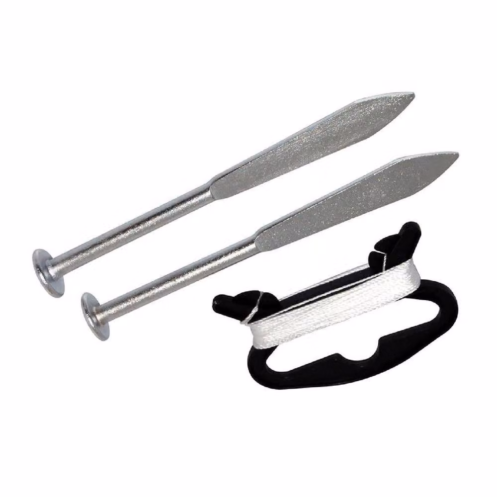 BARGAINS-GALORE 3-Piece Masonry Line Pin Set for Brick Laying in Metallic Silver – 2