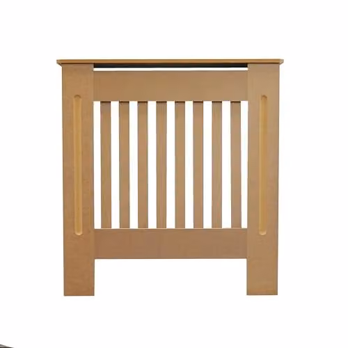 Airwave Vertical Line Style Small Radiator Cover, Unpainted MDF, Wall Mounted, H 81.5 cm x W 78.0 cm x D 19.0 cm – 1
