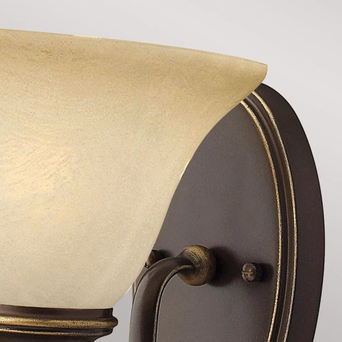 Netlighting Cello Single Light Wall Lamp with Antique Bronze Metal and Brown Glass Shade, E27 – 2
