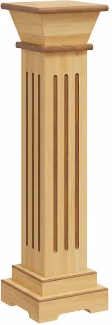 Berkfield Home Classic Square Pillar Plant Stand, Brown MDF Wood, W/D/H: 17 x 17 x 66 cm – 1