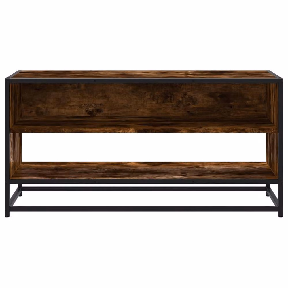 Berkfield Home Industrial TV Cabinet in Smoked Oak and Brown, W/D/H: 91 x 40 x 46 cm – 4