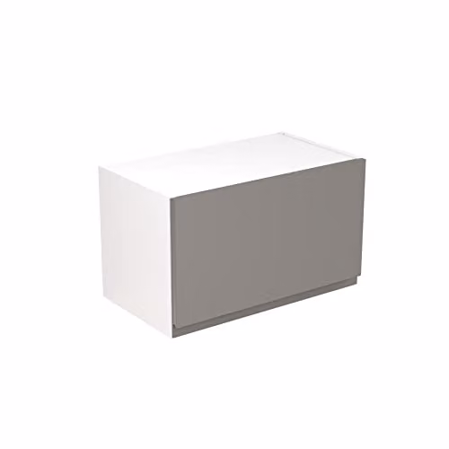 KITCHEN KIT Flatpack Bridging Wall Cabinet in Dust Grey Matt with J-Pull Soft Close Doors, W: 60.0 cm, H: 36.0 cm, D: 36.0 cm
