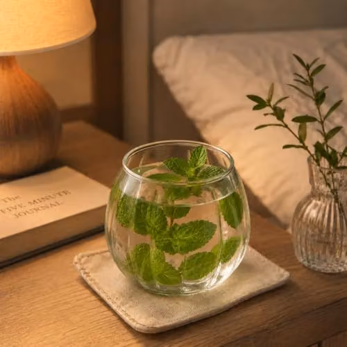 Eden & Willow Set of 6 Transparent Ribbed Glass Tumblers, 350ml – 4