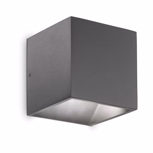 Netlighting Ideal Lux Rubik Integrated LED Outdoor Up Down Wall Downlight Lamp in Anthracite Black with 3000K Warm White Light and IP44 Rating – 1