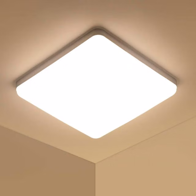 Pheashine White Square LED Ceiling Light, 36W, W/D/H: 23 x 23 x 3.5 cm