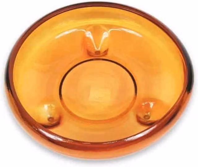 Verano Spanish Ceramics Ola Footed Glass Bowl in Orange, Yellow and Green, Width: 24.5 cm – 1