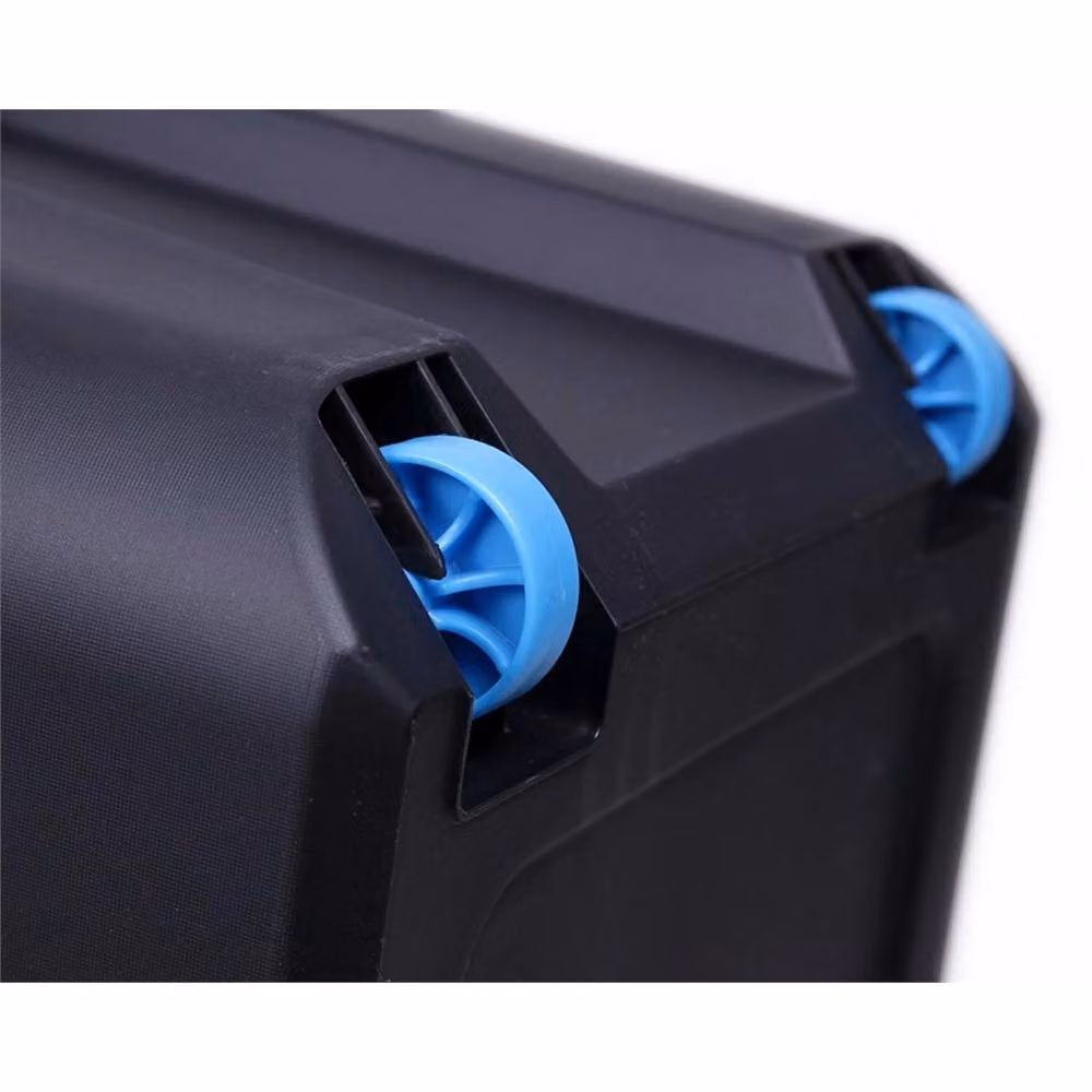 Nordara 110L Stackable and Nestable Water Resistant Mobile Plastic Storage Box with Lid and Handles in Black – 2