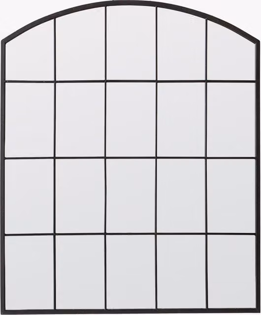 Perch & Parrow Platt Arch Modern Geometric Mirror in Black