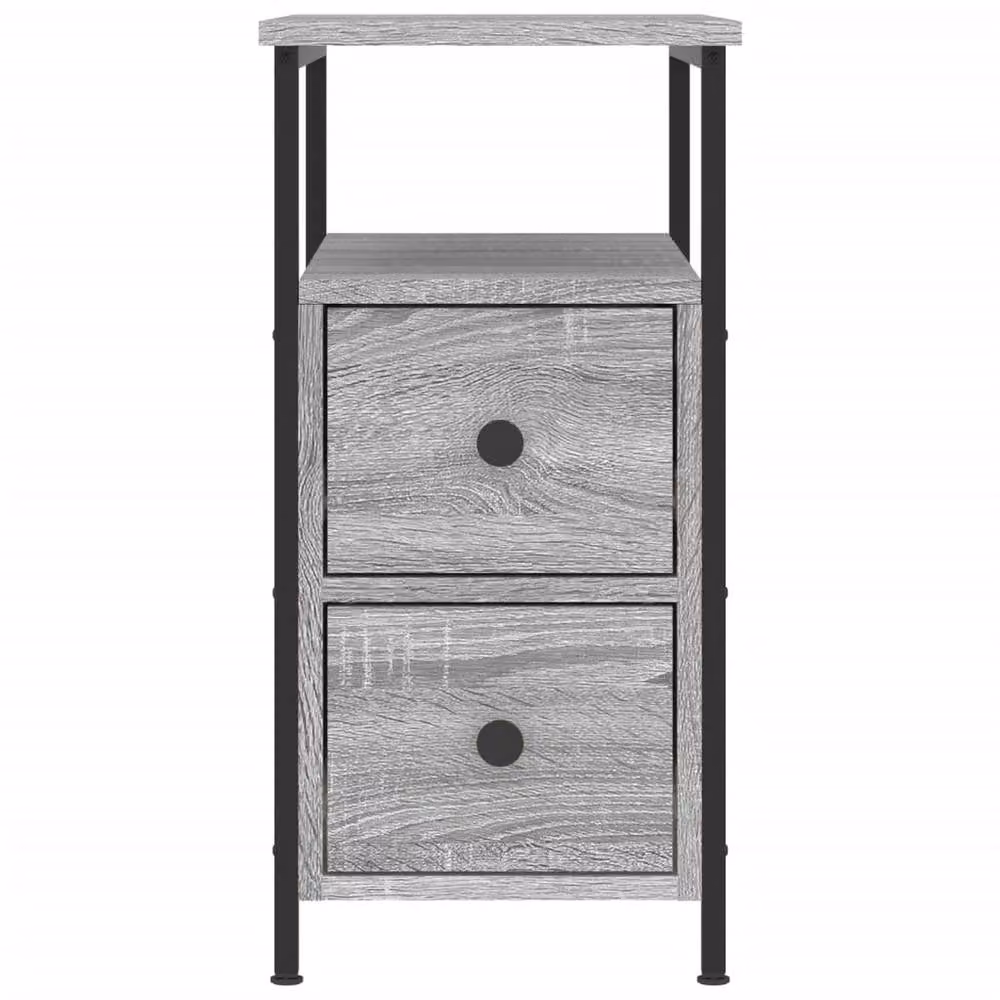Berkfield Home Durable Bedside Cabinet in Grey Sonoma, W/D/H: 60 x 30 x 60 cm – 3