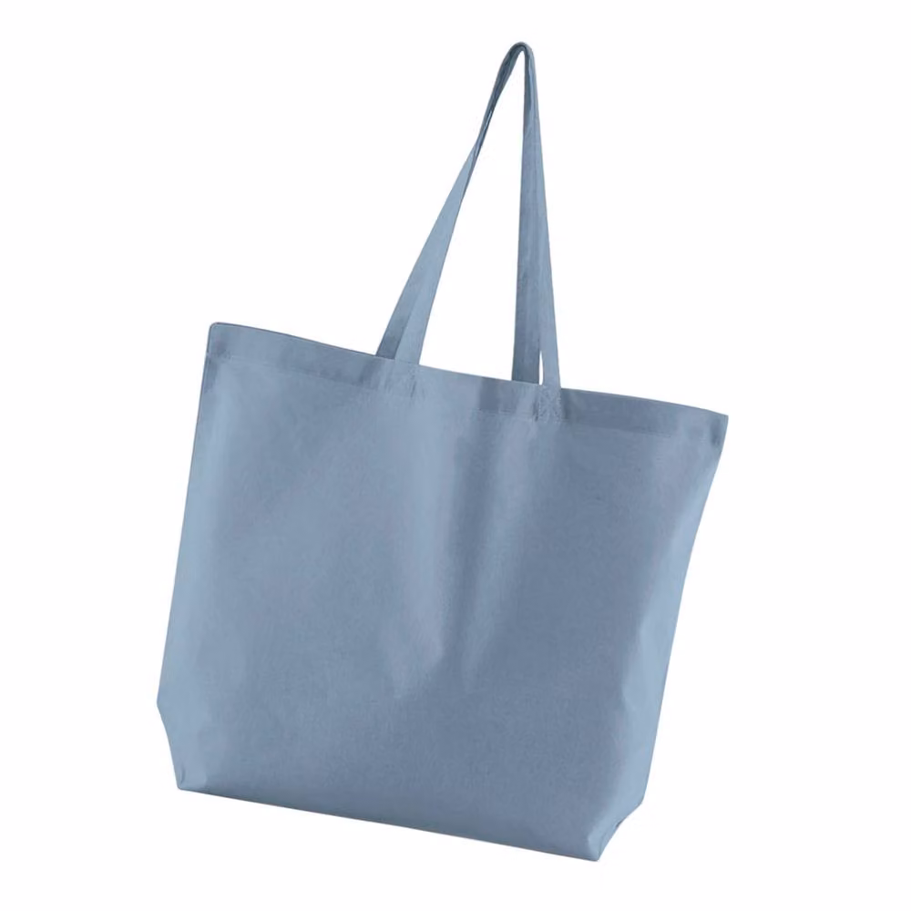Westford Mill Cotton Maxi Bag For Life in Blue, W/D/H: 39.0 x 35.0 x 13.5 cm – 2
