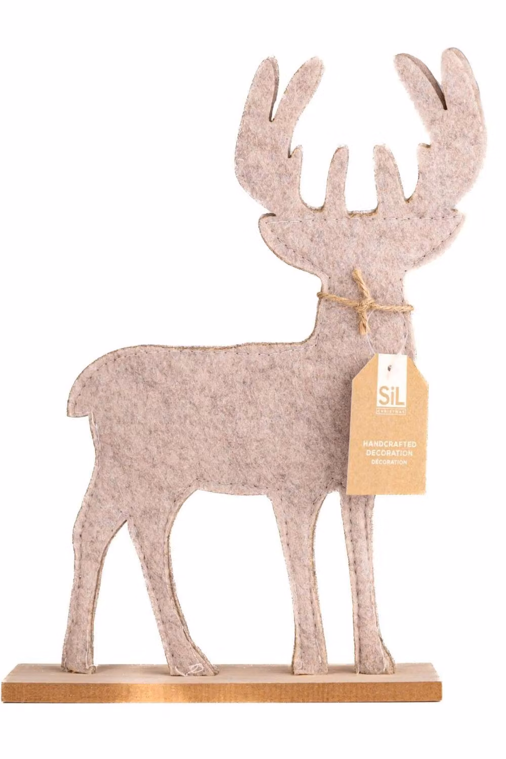 Marco Paul Rustic Wooden Stag Christmas Tabletop Ornament in Brown – 2