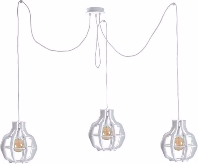 Netlighting Bento Cluster Small Pendant Ceiling Light in White with 3x E27 Sockets