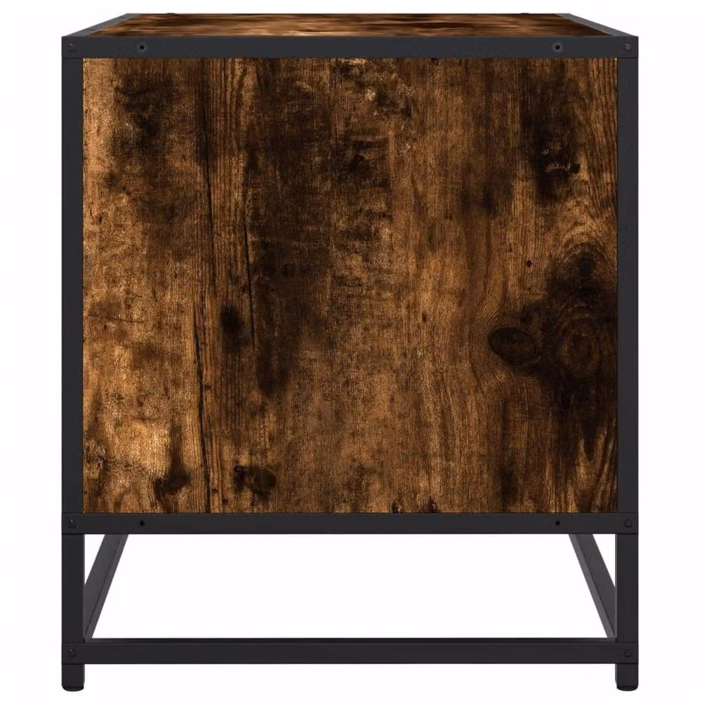 Berkfield Home TV Cabinet in Smoked Oak and Brown, W/D/H: 91 x 40 x 46 cm – 4