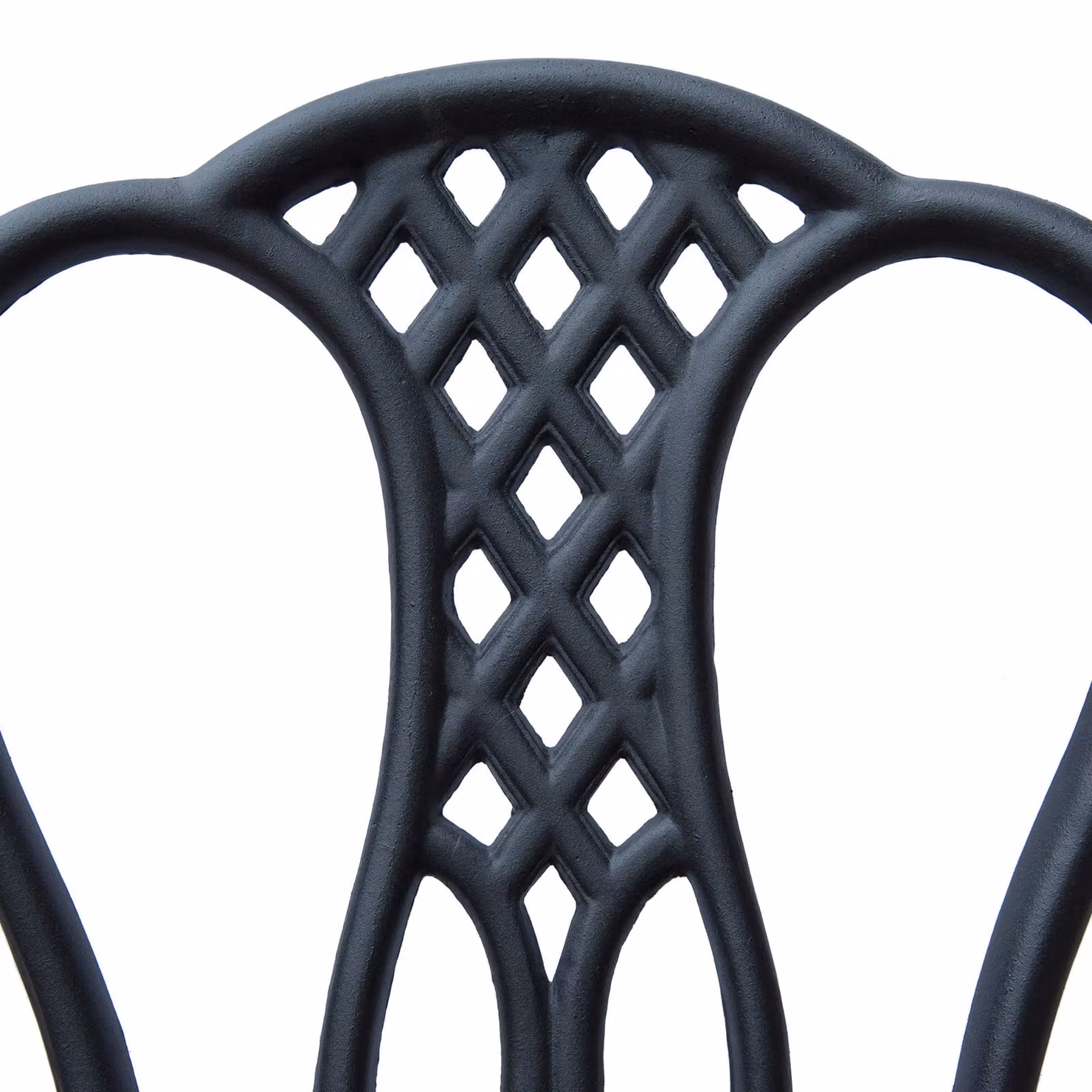 Outsunny 3 Piece Cast Aluminium Bistro Set in Black Shabby Chic Style – 8