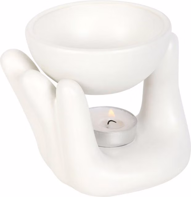 Something Different White Ceramic Tabletop Tealight Oil Burner