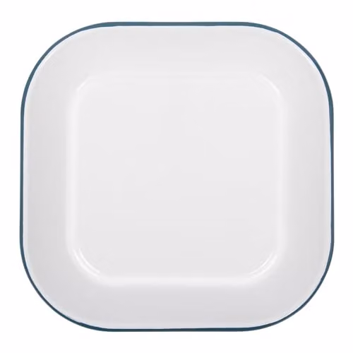 Argon Tableware White and Green Square Enamel Baking Sheet, W/D: 24.5 x 24.5 cm – 1