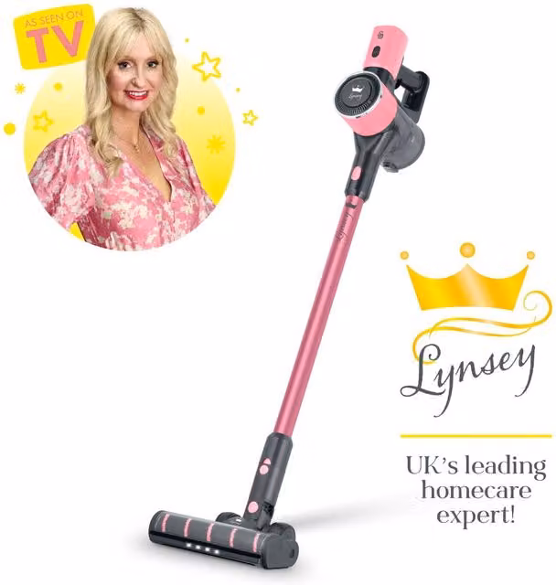 Swan 22.2V Cordless Bagless Anti Tangle Vacuum Cleaner in Pink