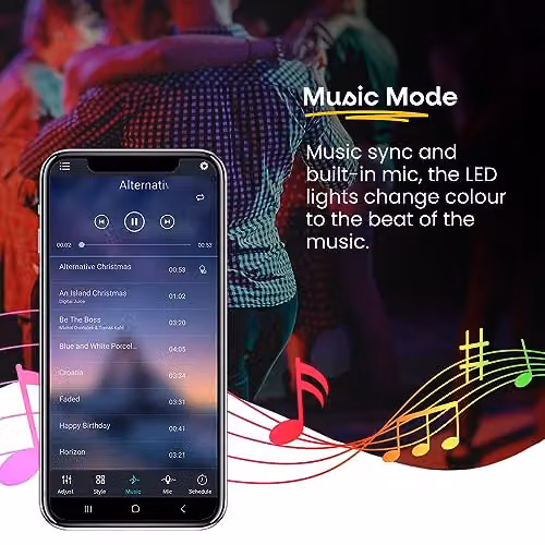 ValueLights 2 x 5 Metre RGB LED Strip Lights with App and Remote Control, Multicolour, Transparent – 2